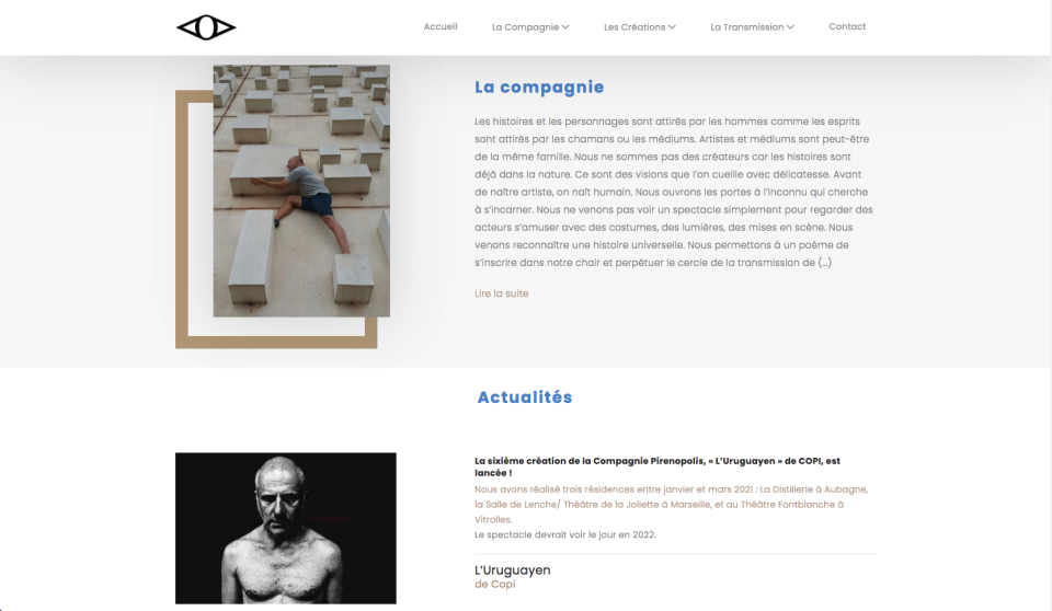 Site web Actualités compagnie Pirenopolis